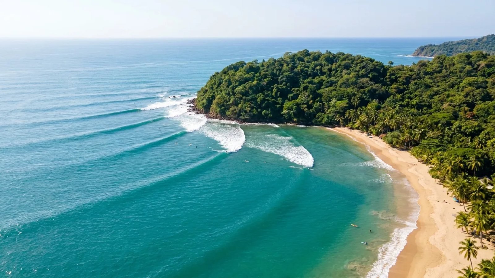 Aerial view of the Banderas Bay coastline in Puerto Vallarta
